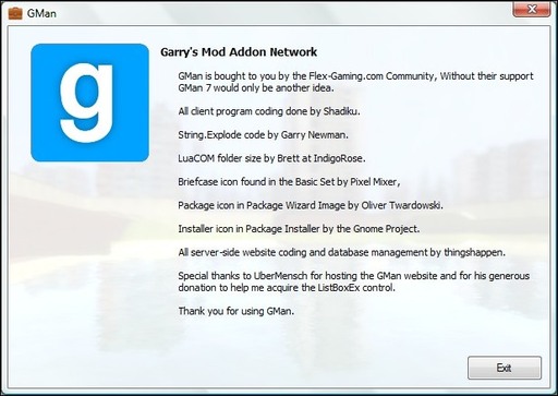 Garry's Mod - GMan Mod Manager v7.2 - небольшой обзор