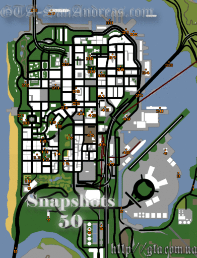 Grand Theft Auto: San Andreas - Карты разных секретов 